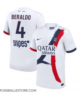 Günstige Paris Saint-Germain Lucas Beraldo #4 Auswärtstrikot 2025-26 Kurzarm